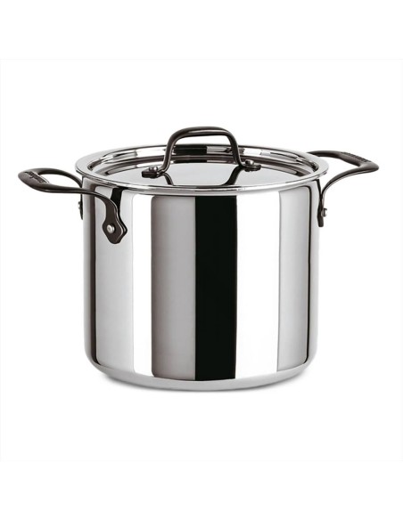 SAMBONET PENTOLA ALTA 2 MANIGLIE CON COPERCHIO - HOME CHEF
