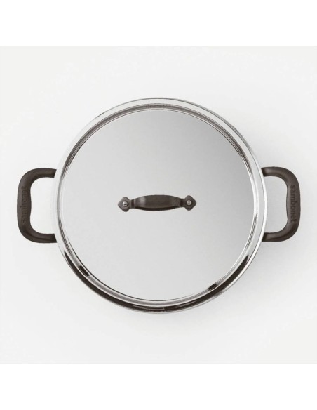 SAMBONET PENTOLA ALTA 2 MANIGLIE CON COPERCHIO - HOME CHEF