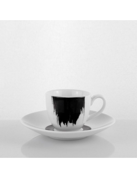 WEISSESTAL SET 6 TAZZE CAFFE' IN PORCELLANA - ZERO BLACK 