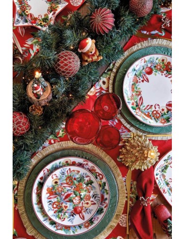 FADE SERVIZIO DI PIATTI NATALIZIO 18 PEZZI IN...