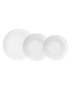FADE SERVIZIO DI PIATTI 18 PEZZI IN PORCELLNA - MARGHERITA