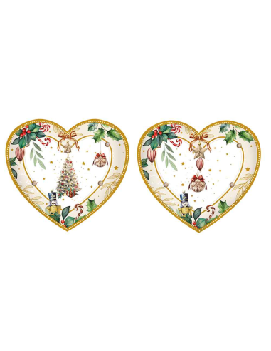 FADE SET 2 PIATTI CUORE 16 X 18 CM - ALYA