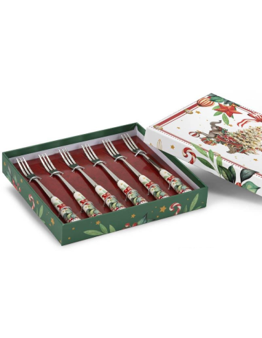 FADE SET 6 FORCHETTINE DOLCE NATALIZIE CON...