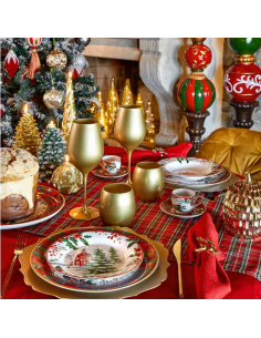 FADE SET 6 TAZZE CAFFÈ CON PIATTINO IN PORCELLANA - SCOTTISH 2