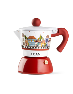 EGAN CAFFETTIERA NATALIZA DA 4 TAZZE IN ALLUMINIO - PAESE...