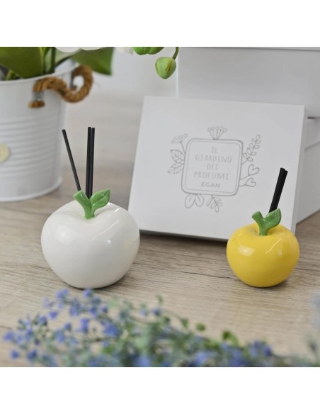 EGAN DIFFUSORE MELA 6 X 6 CM IN CERAMICA - GIARDINO DEI PROFUMI