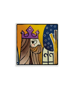 EGAN FORMELLA 21 X 21 CM IN CERAMICA - IL RE IX-XVI