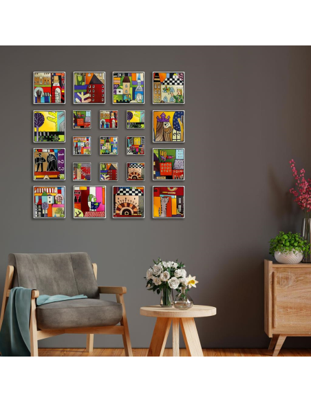 EGAN FORMELLA 21 X 21 CM IN CERAMICA - IL RE IX-XVI