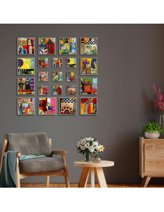 EGAN FORMELLA 21 X 21 CM IN CERAMICA - LA REGINA II-XVI 2