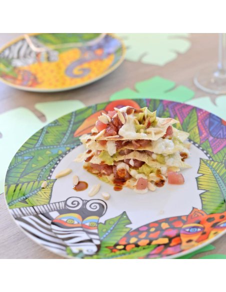 EGAN SET 4 PIATTI PIANI IN PORCELLANA - LAUREL BURCH JUNGLE