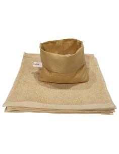 BORBONESE CESTINO 4 LAVETTE IN SPUGNA 100% COTONE -...