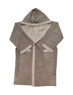 BORBONESE ACCAPPATOIO CON CAPPUCCIO IN MICROSPUGNA 100%...