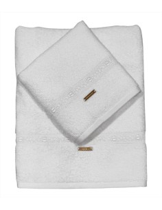 BORBONESE SET 2 ASCIUGAMANI VISO E OSPITE IN SPUGNA 100%...