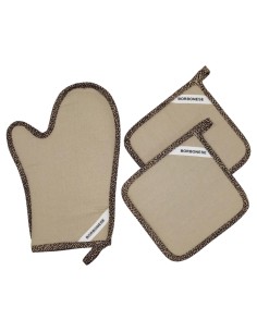 BORBONESE SET GUANTO DA CUCINA E PRESINE IN PANAMA - JOLIE