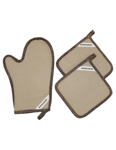 BORBONESE SET GUANTO DA CUCINA E PRESINE IN...