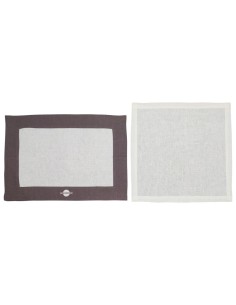 BORBONESE SET TOVAGLIETTA AMERICANA IN 100% LINO - LINEN