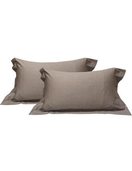 BORBONESE SET 2 FEDERE PER GUANCIALE 50 X 80 CM IN RASO - MINIMAL