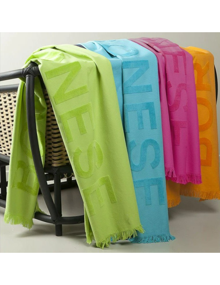 BORBONESE TELO MARE 90 X 160 CM IN SPUGNA 100% COTONE - CARIOCA