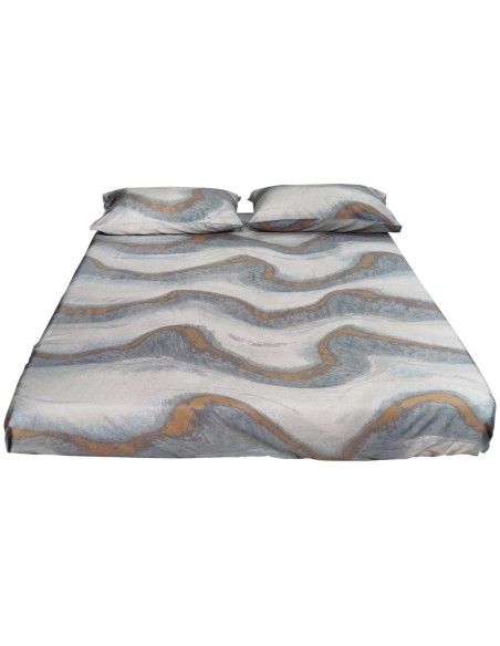 DONDI COMPLETO COPRIPIUMINO MATRIMONIALE IN RASO - IRIDIANA