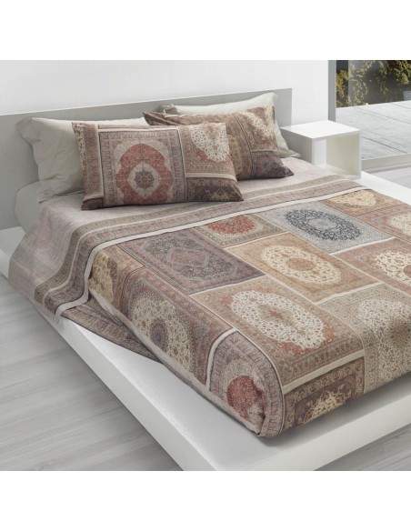 MIRABELLO PARURE LENZUOLO COPRILETTO 2 PIAZZE IN PERCALLE - ORIENTE