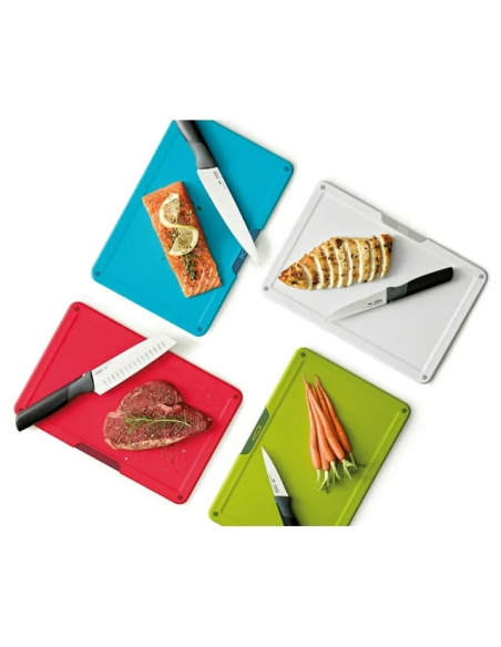JOSEPH JOSEPH SET 4 TAGLIERI E 4 COLTELLI CON CUSTODIA - FOLIO