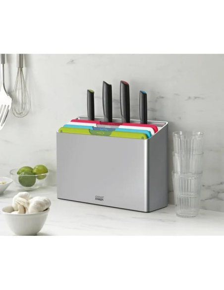 JOSEPH JOSEPH SET 4 TAGLIERI E 4 COLTELLI CON CUSTODIA - FOLIO