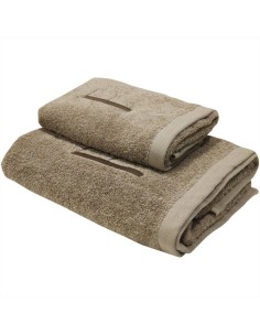 BIANCOPERLA SET 2 ASCIUGAMANI VISO E OSPITE CON INIZIALE...