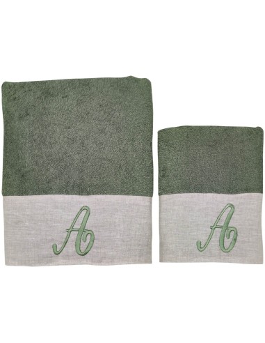 BIANCOPERLA SET 2 ASCIUGAMANI VISO E OSPITE CON...