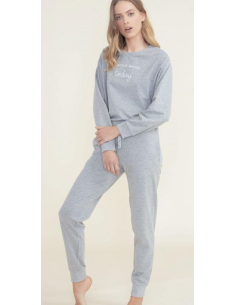 NOIDINOTTE PIGIAMA DONNA GIROCCOLO MANICA LUNGA E...