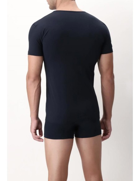 PEROFIL MAGLIETTA UOMO SCOLLO A V JERSEY DI COTONE - V-NEK