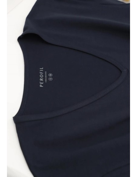 PEROFIL MAGLIETTA UOMO SCOLLO A V JERSEY DI COTONE - V-NEK