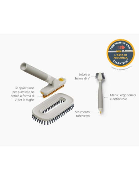 JOSEPH JOSEPH SET 3 SPAZZOLE PER PULIZIA DI PRECISIONE - CLEANTECH