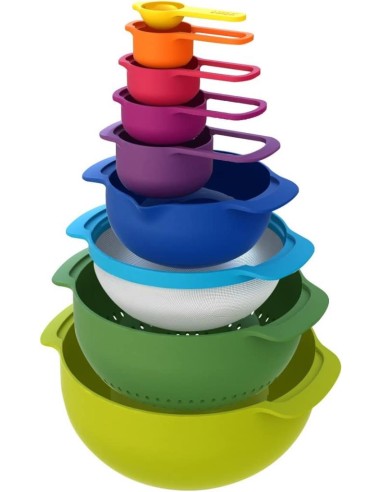 JOSEPH JOSEPH SET 9 PZ CIOTOLE PER MESCOLARE E...