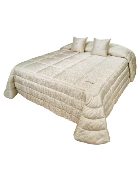 LIU JO TRAPUNTA MATRIMONIALE CON 2 CUSCINI ARREDO - RETE LUREX SWAROVSKI