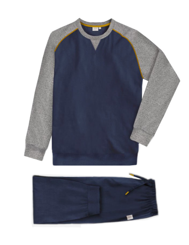 JAMAS PIGIAMA UOMO GIROCOLLO MANICA LUNGA E...