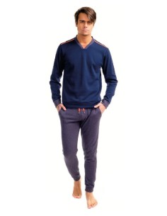 FERRUCCI PIGIAMA UOMO SVOLLO V MANICA LUNGA E PANTALONE -...