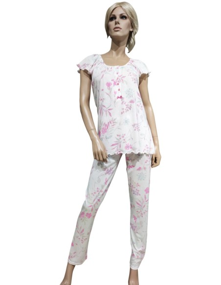 HARMONY PIGIAMA DONNA SERAFINO, MEZZA MANICA E PANTALONE