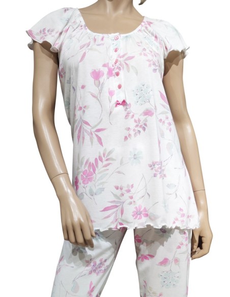 HARMONY PIGIAMA DONNA SERAFINO, MEZZA MANICA E PANTALONE