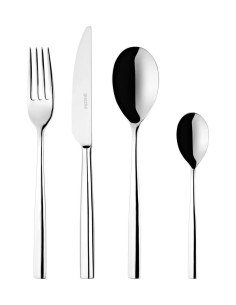 GUZZINI SERVIZIO POSATE 24 PEZZI IN ACCIAIO INOX - PETRA