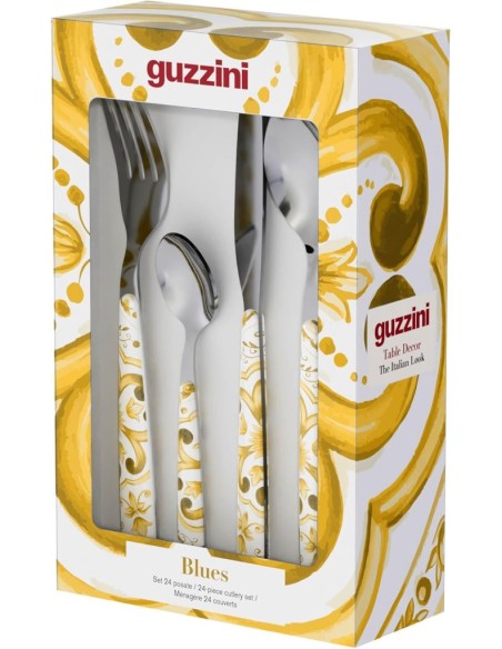 GUZZINI SERVIZIO POSATE 24 PEZZI IN ACCIAO INOX - BLUES