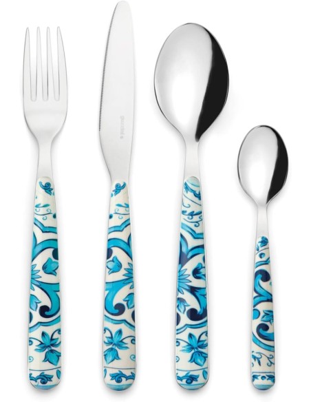 GUZZINI SERVIZIO POSATE 24 PEZZI IN ACCIAO INOX - BLUES