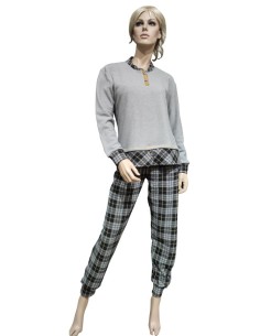 MYPI PIGIAMA DONNA SERAFINO MANICHE LUNGHE E PANTALONE LUNGO 2