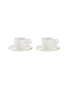 GUZZINI SET 2 TAZZINE CAFFE' CON PIATTINO - GOCCE 2