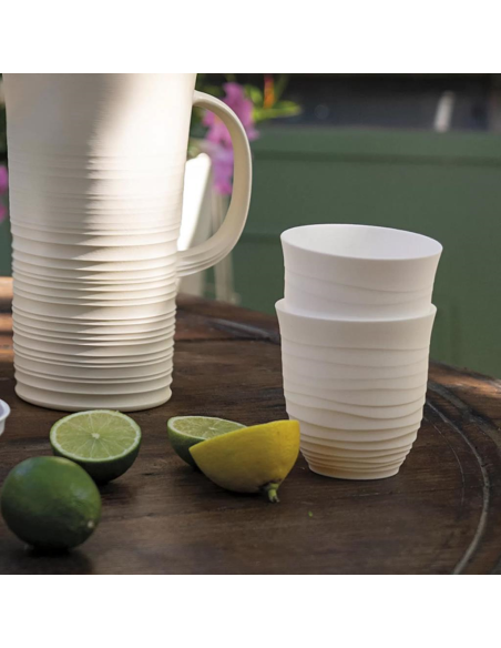 GUZZINI BICCHIERE BASSO H9,5 CM IN PLASTICA 350 ML - TIERRA
