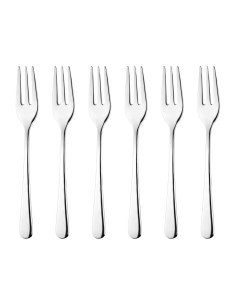 GUZZINI SET 6 FORCHETTINE DOLCE IN ACCIAIO INOX - ZELDA