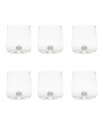 ZAFFERANO SET 6 BICCHIERI ACQUA 44 CL IN VETRO...