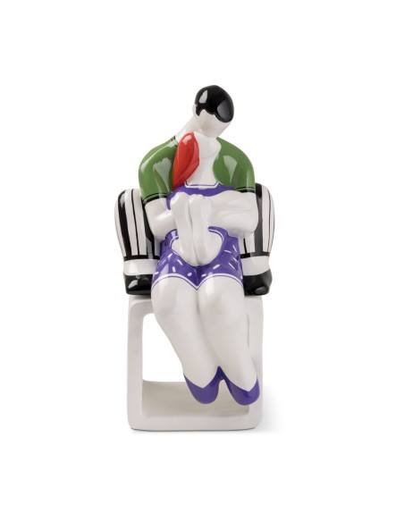 EGAN STATUINA NOI 36 CM IN CERAMICA - ABBRACCI