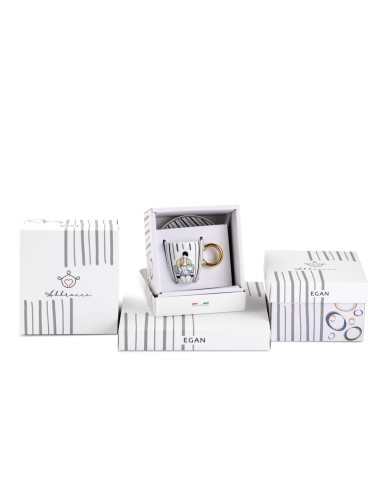 EGAN STATUINA NOI 36 CM IN CERAMICA - ABBRACCI