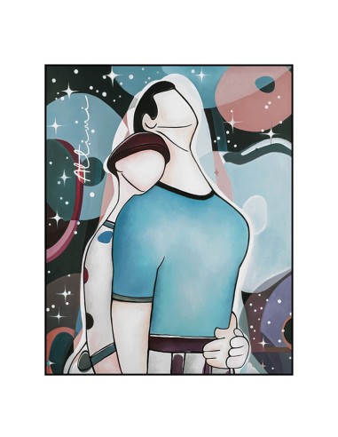 EGAN QUADRO SU TELA ATTIMI 50 X 60 CM - ABBRACCI