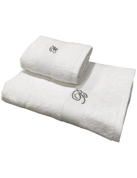 BLUMARINE SET 2 ASCIUGAMANI IN SPUGNA 100% COTONE - RISVEGLIO